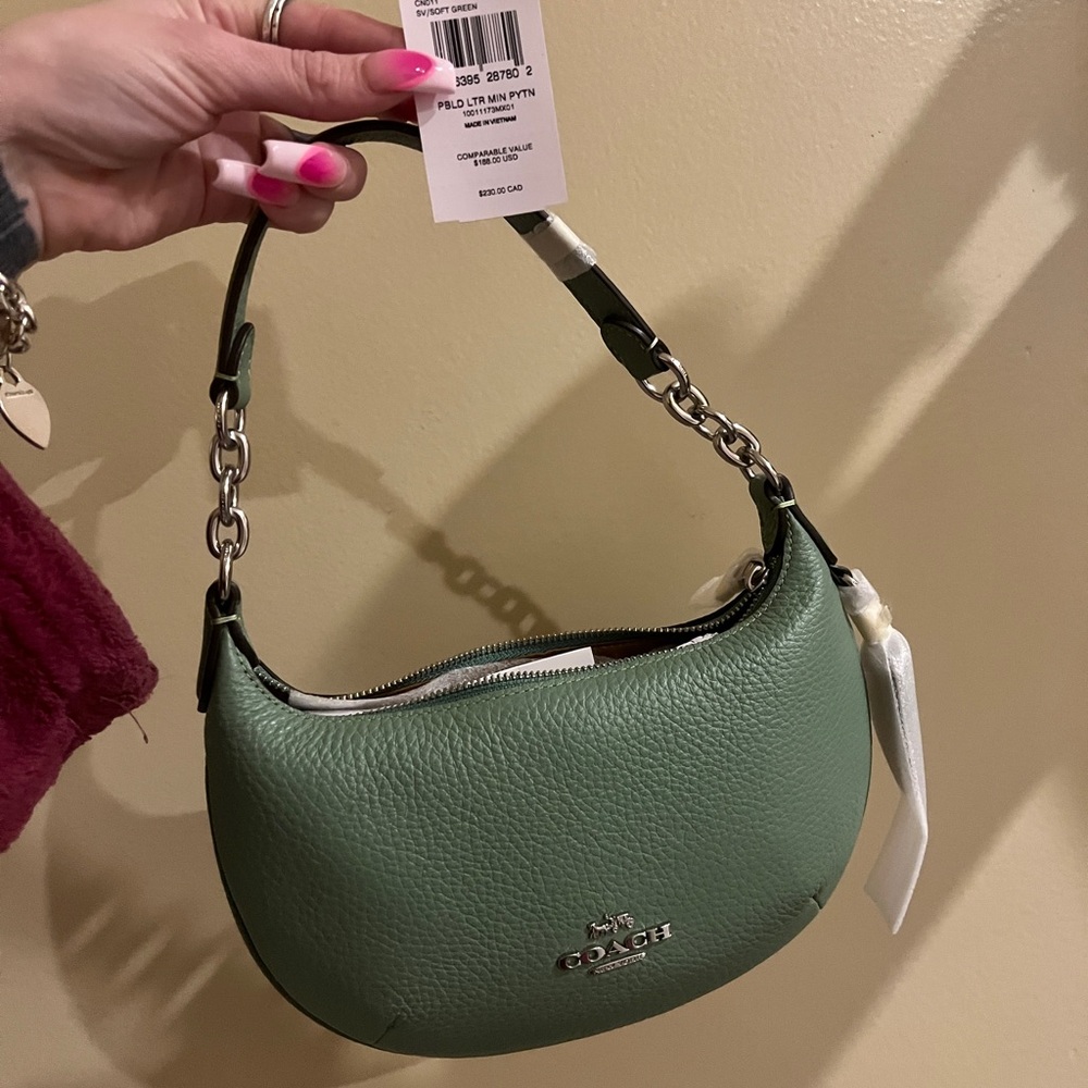 Coach Green Mini Hobo Leather Women's Bag NWT